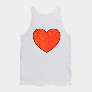 Red Vibrant Heart Tank Top